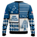 Hooktab US Air Force Merry Christmas Veteran - Custom Name And Rank Ugly Sweater