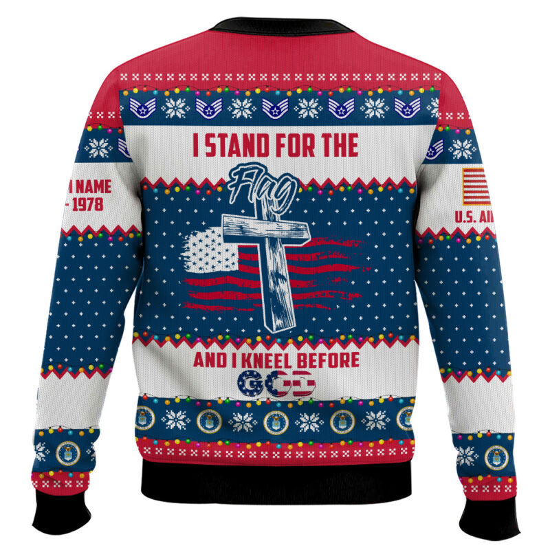 Hooktab US Air Force Merry Vetmas - Custom Name And Years Of Service Ugly Sweater Hooktab US Air Force Merry Vetmas - Custom Name And Years Of Service Ugly Sweater