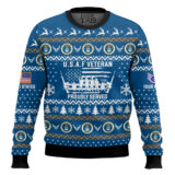 Hooktab US Air Force Merry Xmas Brothers And Sisters - Custom Name And Rank Ugly Sweater