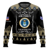 Hooktab US Air Force Once I Took a Solemn Oath - Custom Name And Rank Ugly Sweater