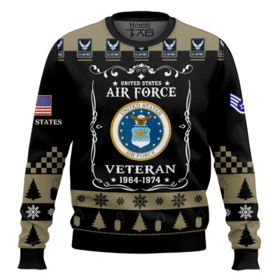 Hooktab US Air Force Once I Took a Solemn Oath - Custom Name And Rank Ugly Sweater