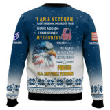 Hooktab US Air Force One More Beer For The Veteran Here - Custom Name And Rank Ugly Sweater