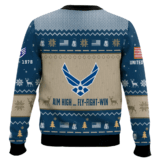 Hooktab US Air Force Proud Motto - Custom Name, Rank And Years Of Service Ugly Sweater