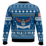 Hooktab US Air Force Proud Veteran - Custom Name And Rank Ugly Sweater