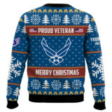 Hooktab US Air Force Proud Veteran - Custom Name, Rank And Years Of Service Ugly Sweater