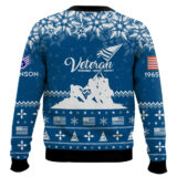 Hooktab US Air Force Remember-Honor-Respect - Custom Name, Rank And Years Of Service Ugly Sweater