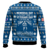Hooktab US Air Force Thank My Brothers And Sisters That Never Came Back - Custom Name And Rank Ugly Sweater