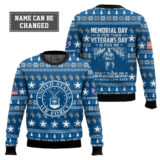 Hooktab US Air Force Thank My Brothers And Sisters That Never Came Back - Custom Name And Rank Ugly Sweater