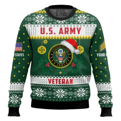 Hooktab US Army Don't Judge What You Don't Understand - Custom Name And Rank Ugly Sweater