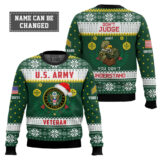 Hooktab US Army Don't Judge What You Don't Understand - Custom Name And Rank Ugly Sweater