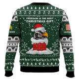 Hooktab US Army Freedom Is The Best Gift - Custom Name And Rank Ugly Sweater