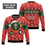 Hooktab US Army Freedom Is The Gift You Didn't Know You Needed - Custom Name And Rank Ugly Sweater