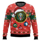 Hooktab US Army Freedom Is The Gift You Didn't Know You Needed - Custom Name And Rank Ugly Sweater
