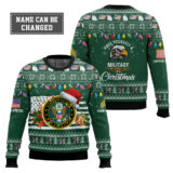 Hooktab US Army Have Yourself A Military Christmas - Custom Name And Rank Ugly Sweater
