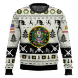 Hooktab US Army Honor the Fallen! - Custom Name And Rank Ugly Sweater