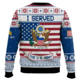 Hooktab US Army I Served - Custom Name, Rank And Years Of Service Ugly Sweater