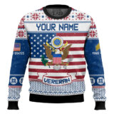 Hooktab US Army I Served - Custom Name, Rank And Years Of Service Ugly Sweater