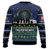 Hooktab US Army I Walked The Walk - Custom Name And Rank Ugly Sweater