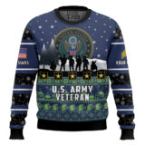 Hooktab US Army I Walked The Walk - Custom Name And Rank Ugly Sweater