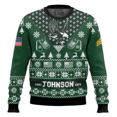 Hooktab US Army I'm Veteran Not A Sucker Or A Loser - Custom Name, Rank And Year Of Service Ugly Sweater