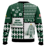 Hooktab US Army Merry Christmas Veteran - Custom Name And Rank Ugly Sweater