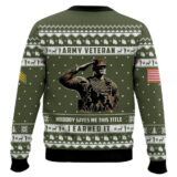 Hooktab US Army Nobody Gives Me This Title I Earned It - Custom Name, Rank And Years Of Service Ugly Sweater