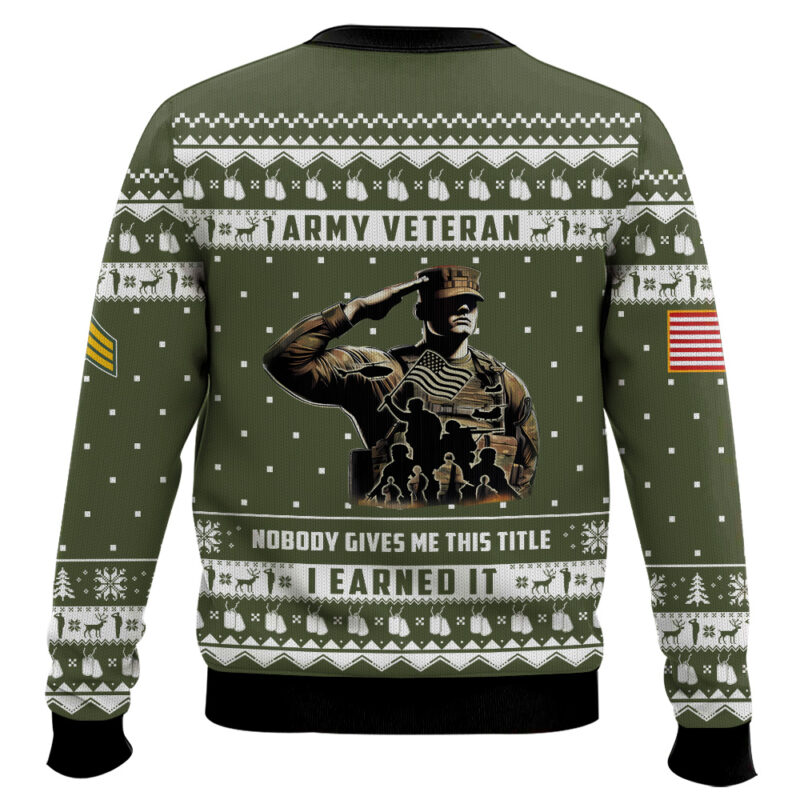 Hooktab US Army Nobody Gives Me This Title I Earned It - Custom Name, Rank And Years Of Service Ugly Sweater Hooktab US Army Nobody Gives Me This Title I Earned It - Custom Name, Rank And Years Of Service Ugly Sweater