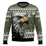 Hooktab US Army Nobody Gives Me This Title I Earned It - Custom Name, Rank And Years Of Service Ugly Sweater