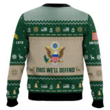 Hooktab US Army Proud Motto - Custom Name, Rank And Years Of Service Ugly Sweater