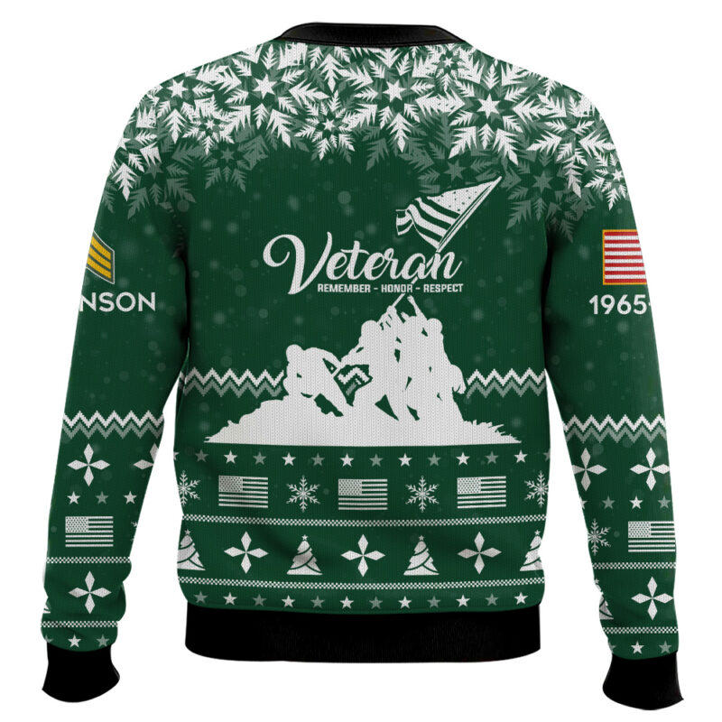 Hooktab US Army Remember-Honor-Respect - Custom Name, Rank And Years Of Service Ugly Sweater Hooktab US Army Remember-Honor-Respect - Custom Name, Rank And Years Of Service Ugly Sweater