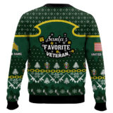 Hooktab US Army Santa's Favorite Veteran - Custom Name And Rank Ugly Sweater