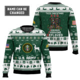 Hooktab US Army This Christmas R.E.D - Custom Name And Rank Ugly Sweater