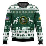 Hooktab US Army This Christmas R.E.D - Custom Name And Rank Ugly Sweater