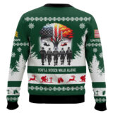 Hooktab US Army You'll Never Walk Alone - Custom Name and Rank Ugly Sweater