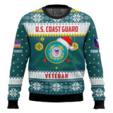 Hooktab US Coast Guard Don't Judge What You Don't Understand - Custom Name And Rank Ugly Sweater