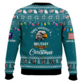 Hooktab US Coast Guard Have Yourself A Military Christmas - Custom Name And Rank Ugly Sweater