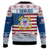 Hooktab US Coast Guard I Served - Custom Name, Rank And Years Of Service Ugly Sweater