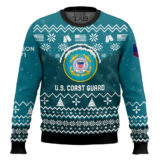 Hooktab US Coast Guard I Served My Country - Custom Name, Rank And Years Of Service Ugly Sweater