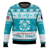Hooktab US Coast Guard I Served My Country What Did You Do - Custom Name, Rank And Years Of Service Ugly Sweater