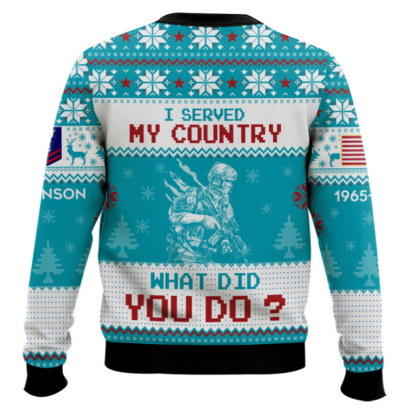 Hooktab US Coast Guard I Served My Country What Did You Do - Custom Name, Rank And Years Of Service Ugly Sweater Hooktab US Coast Guard I Served My Country What Did You Do - Custom Name, Rank And Years Of Service Ugly Sweater