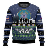 Hooktab US Coast Guard I Walked The Walk - Custom Name And Rank Ugly Sweater