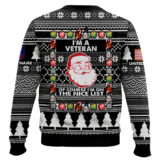 Hooktab US Coast Guard I'm A Veteran, Of Course I'm On The Nice List - Custom Name And Rank Ugly Sweater