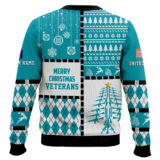 Hooktab US Coast Guard Merry Christmas Veteran - Custom Name And Rank Ugly Sweater