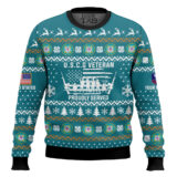 Hooktab US Coast Guard Merry Xmas Brothers And Sisters - Custom Name And Rank Ugly Sweater