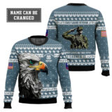 Hooktab US Coast Guard Nobody Gives Me This Title I Earned It - Custom Name, Rank And Years Of Service Ugly Sweater