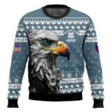 Hooktab US Coast Guard Nobody Gives Me This Title I Earned It - Custom Name, Rank And Years Of Service Ugly Sweater