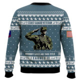 Hooktab US Coast Guard Nobody Gives Me This Title I Earned It - Custom Name, Rank And Years Of Service Ugly Sweater