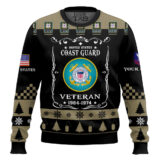 Hooktab US Coast Guard Once I Took a Solemn Oath - Custom Name And Rank Ugly Sweater