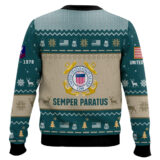 Hooktab US Coast Guard Proud Motto - Custom Name, Rank And Years Of Service Ugly Sweater