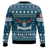 Hooktab US Coast Guard Proud Veteran - Custom Name And Rank Ugly Sweater